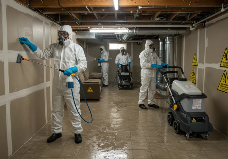 Basement Moisture Removal and Structural Drying process in Habersham County, GA